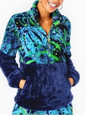 Lilly Pulitzer Kaela Sherpa Popover size medium